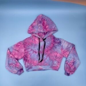 Tie Dye Cropped Hoodie